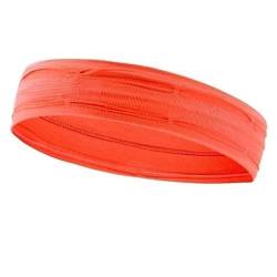 Sport-Stirnband for Damen, Lauf-Stirnband for Herren, geeignet for Laufen, Radfahren, elastisches Schweiß-Haarband (Color : Orange) von AD-BCrbgen