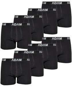 ADAM Boxershorts Herren Boxershorts 6er / 8er / 10er /12er Pack - Premium Männer Boxershorts Herren Trunks Boxer aus extraweicher Baumwolle von ADAM