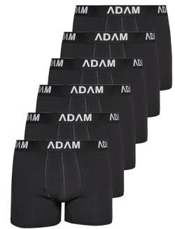 ADAM Boxershorts Herren Boxershorts 6er / 8er / 10er /12er Pack - Premium Männer Boxershorts Herren Trunks Boxer aus extraweicher Baumwolle von ADAM