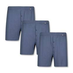 ADAMO Boxershorts James | Herren Boxershorts I Männer Shorts | Boxershorts Men | Shorts Herren I Herrenunterwäsche I 100% Baumwolle 3er Pack in Dark Denim Übergrößen 8-20 / XXL-8XL, Größe:10 von ADAMO