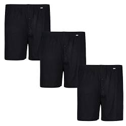 ADAMO Boxershorts James | Herren Boxershorts I Männer Shorts | Boxershorts Men | Shorts Herren I Herrenunterwäsche I 100% Baumwolle 3er Pack in schwarz Übergrößen 8-20 / XXL-8XL, Größe:10 von ADAMO