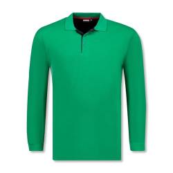 ADAMO Grünes Herren Pique Langarm- Poloshirt Modell Peter Übergrößen 2XL bis 12XL, Größe:10XL von ADAMO