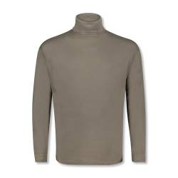 ADAMO Herren Basic Shirt Langarm Khaki mit Rollkragen bis Übergröße 12XL, Größe:7XL von ADAMO