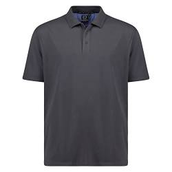 ADAMO Herren Funktions Polo-Shirt extra lang kurzärmlig Modell Peer Tall Fit in Langgrößen MT - 5XLT, Größe:3XLT, Farbe:Grau von ADAMO