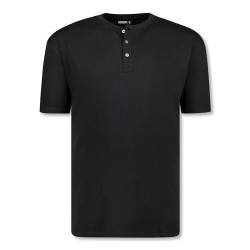 ADAMO Herren T-Shirt mit Knopfleiste Regular FIT Graumeliert Serie Silas in Übergrößen bis 10XL, Größe:8XL von ADAMO
