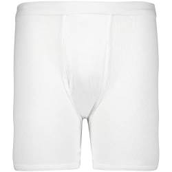 ADAMO Kurze weiße Doppelripp Unterhose Fashion in großen Größen bis 20, Größe:12 von ADAMO