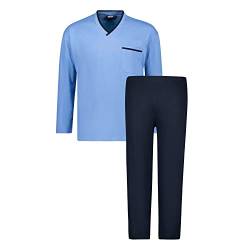 ADAMO Langer Herren Schlafanzug in hellblau Übergrößen bis 10XL und in Langgrößen bis 122, Größe:4XL von ADAMO