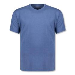 ADAMO Regular FIT Kurzarm Shirt Jeansblau meliert für Herren Übergrößen 2XL-12XL Modell Kevin, Größe:12XL von ADAMO