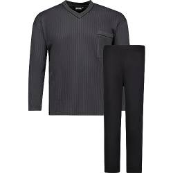 ADAMO Übergrößen Langarm Schlafanzug in grau der Firma 2XL bis 10XL, Größe:10XL von ADAMO