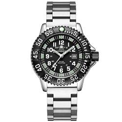 ADDIESDIVE Herren Analog Quarz Uhr mit Edelstahl Armband leuchtende Armbanduhr von ADDIESDIVE