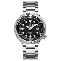 ADDIESDIVE Herren-Automatikuhr Diver 300m Thunfisch-Uhr Schwarz von ADDIESDIVE