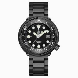 ADDIESDIVE Herren Automatikuhr Marine Analog 30bar Taucheruhr Armbanduhren Mit Saphirglas Kalender Edelstahlarmband von ADDIESDIVE