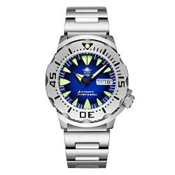 ADDIESDIVE Herren Taucher Automatikuhren Saphirglas Edelstahlarmband Herrenuhr AD2103 (Blue) von ADDIESDIVE