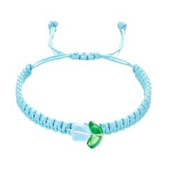 ADERN Blumenarmband, handgefertigtes gewebtes Stoffarmband,Tulpen-String-Armbänder | Handgefertigte geflochtene Tulpenblumen-Armbänder für Frauen und Teenager von ADERN