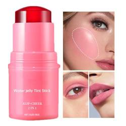 ADERN Jelly Lippenstift-Tönung, Jelly Blush Stick-Tönung | 5g Lippen- und Wangenfleck,Lidschatten-Wangen-getönter Lipgloss, Make-up-Lipgloss für natürlich mattes Party-Make-up von ADERN