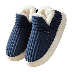 Baumwollhausschuhe für Damen - Hausschuhe mit orthopädischen Sohlen,Indoor Outdoor Scuff Slides, Winter bequeme Slip-On Fuzzy Home Hausschuhe für Damen und Herren Adern von ADERN