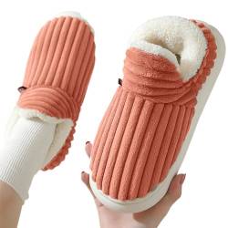 Damenhausschuhe - Rutschfeste Pantoffeln mit orthopädischen Sohlen - Bequeme Indoor-Outdoor-Scuff-Slides, Slip-On-Winter-Fuzzy-Hausschuhe für Männer und Frauen Adern von ADERN