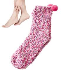 Flauschige Socken für Teenager-Mädchen, süße Socken für Teenager-Mädchen | Weiche Cupcake-Socken für Damen - Lustige Mädchensocken, süße Slipper-Socken zum Valentinstag, Geburtstag, Adern von ADERN