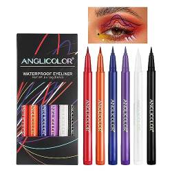 Flüssiger Eyeliner | 6 Farben wischfester Eyeliner-Stift | Augen-Make-up-Zubehör für Frauen für Halloween-Partys, Bühnenauftritte, Zusammenkünfte, Verabredungen, Reisen Adern von ADERN