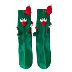 Magnetische Socken halten Hände | Weihnachts-Händchenhaltende Socken | Lustige Socken | Weihnachtspaarsocken, die Händchen halten | Magnetische Saugsocken, süße Weihnachtssocken, Neujahrsgeschenk von ADERN