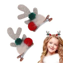 Weihnachts-Haarspangen, Weihnachts-Rentier-Haarspangen | Geweih-Clip-Nadeln für Mädchen-Haare | Hirschhorn-Haarspangen, Ornament-Accessoires für Freunde, Frauen, Familie, Geburtstagsgeschenk Adern von ADERN