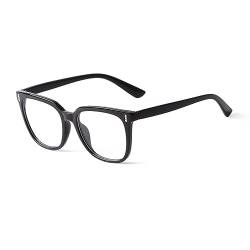 ADEWU Blaulichtfilter Brille Große Fake Brille Unisex Quadratisch Lesebrille Ohne Stärke Computer Gaming von ADEWU