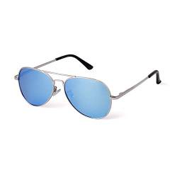 ADEWU Kinder Sonnenbrille Unisex Pilotenbrille Polarisiert Retro Brille UV-Schutz für Mädchen Jungen (Eltern + Kind) von ADEWU