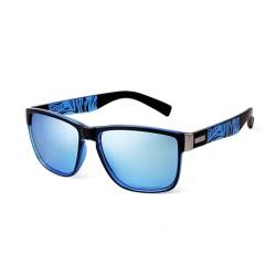 ADEWU Polarisiert Sonnenbrille Herren Damen Rechteckig Outdoor Sportbrille Klassisch Stil UV400 von ADEWU
