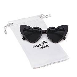 ADEWU Polarisierte Herz Sonnenbrille Hochzeit Brille Damen Herzform UV-Schutz Partybrille Mode von ADEWU