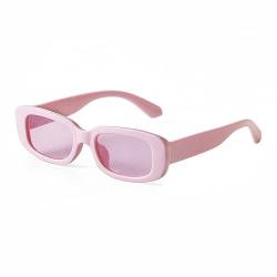 ADEWU Schmale Sonnenbrille Damen Herren Rechteckig 90er Retro Brille UV Schutz Sunglasses Vintage Mode von ADEWU