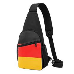 Deutschland Flagge Casual Eine Schulter Kreuz Körper Brust Tasche Brieftasche Telefon Tasche Männer Crossbody Tasche Reise Walking Taille Tasche, Schwarz , Einheitsgröße von ADFSHIDS