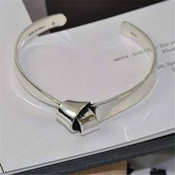 ADGJL Sterling Silber Armbänder Für Damen,Mode 925 Massives Silber Armband Öffnung Verstellbar Hip Hop Armreif Handgemachte Exquisite Charmes Punk Schmuck Für Freund Geburtstag Dame Paar Geschenk von ADGJL