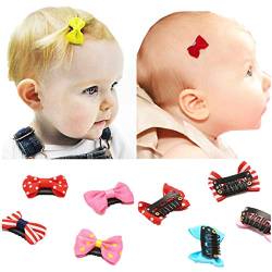 Mini-Haarspangen mit Schleife, für kleine Mädchen, 20 Stück von ADIASEN
