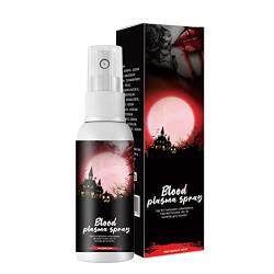 Halloween Kostüm Damen Hexenkostüm Teufel Y22K Kunstblut Make-up Spray Halloween Universal Make-up Requisiten Blutspritzer Spray Plasma Kunstblut Blutsimulation Blut Nagellack (Black, One Size) von ADMAY