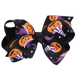 Halloween Kostüm Damen Hexenkostüm Teufel Y25K Halloween Schleife Knoten Haarnadeln Halloween Haarschleifen Clip Bunte Clip Niedliche Bowknot Clip Haarschmuck für Mädchen Babys (E, One Size) von ADMAY