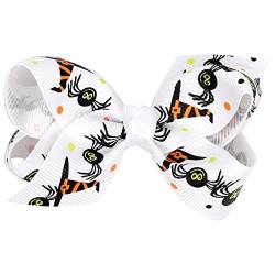 Halloween Kostüm Damen Hexenkostüm Teufel Y25K Halloween Schleife Knoten Haarnadeln Halloween Haarschleifen Clip Bunte Clip Niedliche Bowknot Clip Haarschmuck für Mädchen Babys (L, One Size) von ADMAY