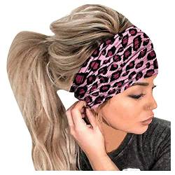 Wintergeschenk Beliebtes Festival y22k Stirnband Haar Elastisches Bandana Wrap Frauen Band Kopf Druck Stirnband Stirnband Rutschfestes Stirnband Herren (Lila, Einheitsgröße) von ADMAY