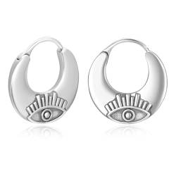 Böses Auge Creolen Sterling Silber Böses Auge Ohrringe Evil Eye Ohrringe Schmuck Böses Auge Huggie Hoop Ohrringe Creolen Geschenke für Herren Damen von ADMETUS