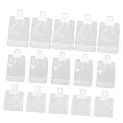 ADOCARN 24 Stk Packsack Reisebehälter Beutel Mit Standauslauf Klare Reisetaschen Schmuck Organizer Aufbewahrungstasche Für Lotion Auslaufsicher Weiß Urlaub Das Haustier Kosmetiktasche von ADOCARN