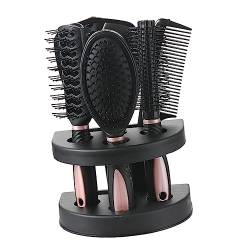 ADOCARN 5 x Spiegel-Haarkamm, Set mit 5 Locken-Haarkämmen, Haarkamm, Entwirrung, Haarbürste, antistatischer Lockenkamm von ADOCARN