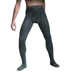 Herren Strumpshose 'Strips' Männerstrumpfhose gestreift, Farbe:Grau;Größe:XL von ADRIAN FABRYKA RAJSTOP