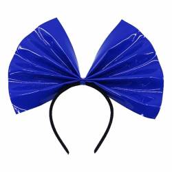 Damen-Karnevals-Stirnband, modisch und bequem, mit großer Schleife, Pailletten-Stirnband Stirnband Herren Winter (Blue, One Size) von ADXFWORU