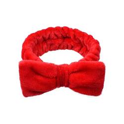 Elastisches Haarband mit elastischem Haarband Wrap Bandana Druckband Women Head hair Headband Ohrschutz Wind Sommer (Red-d, One Size) von ADXFWORU