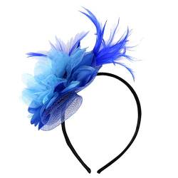 Headband Blume für Frauen Ball Faschingshut Cocktail Headband für Hochzeiten Kritzelei von ADXFWORU