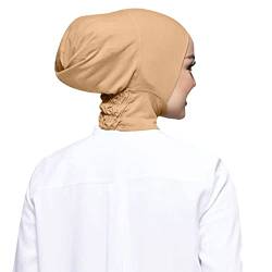 Lässige, einfarbige, elastische Kappe für Damen, hochelastischer, muslimischer Latz für Damen, Hijab Accessoires von ADXFWORU