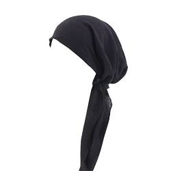 Sommer-Druckdrapierungs-Kopftuch-Kappe für Frauen, ethnische Windbindungskappe, Haarschutzkappe Schweißband Stirn Retro von ADXFWORU