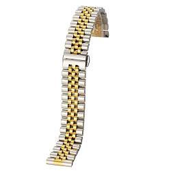 ADovz Armband 12 mm 14 mm 16 mm 17 mm 18 mm 19 mm 20 mm 21 mm 22 mm Armband Edelstahl-Metallarmband Hohlbogenschnittstelle, mit Ersatz-Werkzeugstift-Armband (Color : 17mm_Black) von ADovz