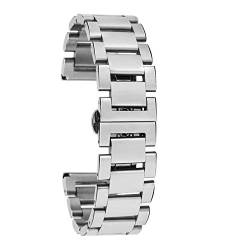 ADovz Armband Uhrenarmband, 18 mm, 20 mm, 22 mm, Edelstahlarmband, silbernes Metall-Nackenarmband mit Federstegen als Ersatzarmband for Männer und Frauen (Color : 22mm_A) von ADovz