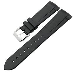 AEMALL Gummi-Uhrenarmband 22 mm Silikon-Uhrenarmband für Tudor Heritage Black Bay Pelagos wasserdichte Armbänder (Farbe: schwarzer Stift, Größe: 22 mm) von AEMALL