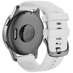 AEMALL Silikon Uhrenarmband Armband für Garmin vivoactive 4 4S Forerunner 245 645 vivoactive 3 Smart Armband 18 20 22 mm Armband (Farbe : Weiß, Größe: 20mm Vivoactive 3) von AEMALL